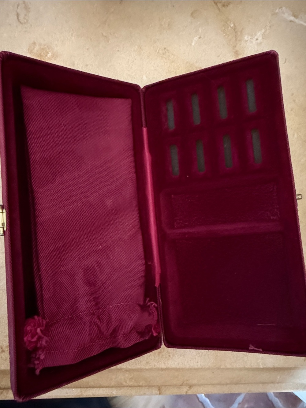 Women's Burgundy Jewelry Organizer Case